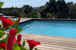 Jolie villa 6 pers récente climatisée piscine chauffée vue mer